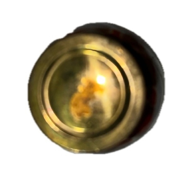 RARE RED WHITE SWIRLS CANTON ENAMEL WITH MOTHER OF PEARL INLAY VASE - Picture 5 of 5